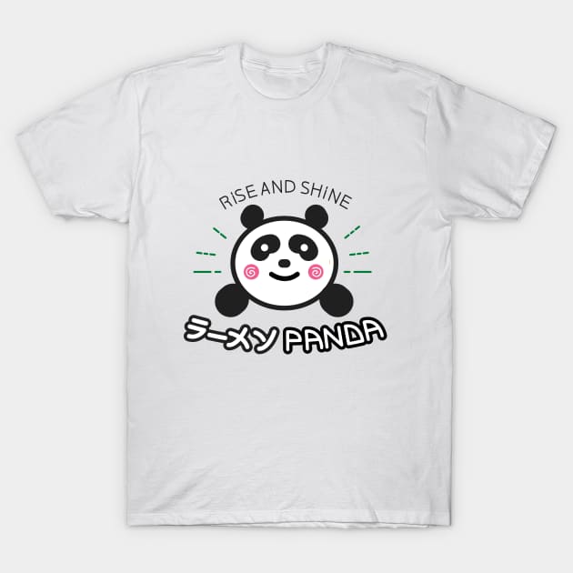 Rise and Shine Ramen Panda T-Shirt by Samefamilia